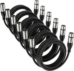 Professional 25ft XLR Cable 6-Pack – Anti-Noise Design
