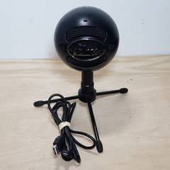 Blue Snowball Ice USB Condenser Microphone Black with Stand & USB Cable Tested