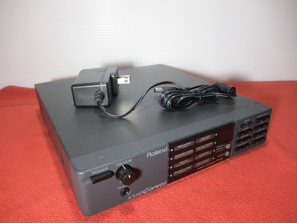 Roland P-55 Sound Canvas Piano Module Tested Made in Japan w/ power supply
