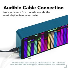 LED Audio Visualizer 16×24 Analyzer Equalizer Display 20 Dynamic Modes 7 Colo…