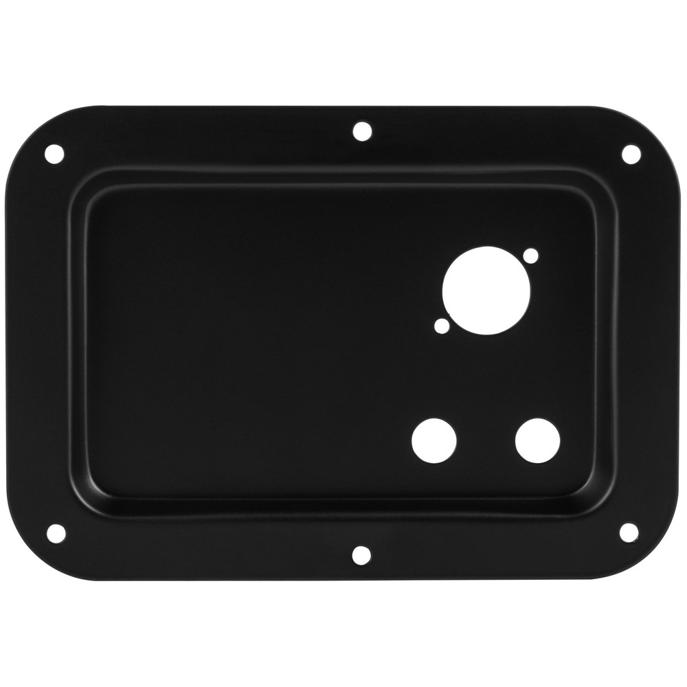 TPLT-21 Metal Terminal Plate One Neutrik D & Two 1/4″ Black 5″ x 7-1/16″