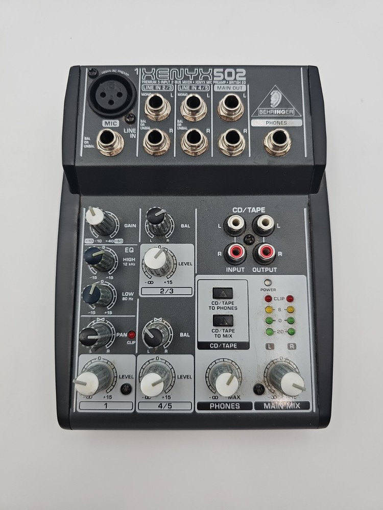 Behringer 502 Premium 2-Bus Mixer with Xenyx Mic Preamp and British EQ
