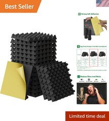 DIY Self-Adhesive Acoustic Foam Panels – Ultimate Sound Absorption in 12 Pack
