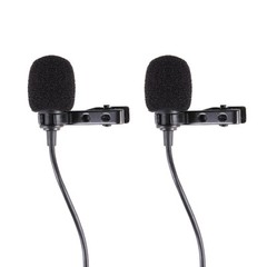 BY-M2D 6M Dual Lapel Lavalier Microphone for iPhone 11/8 iPad iOS 8.0 Devices