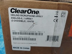 ClearOne Ceiling Microphone Array Analog-X, 1 Array (3 Channels), Bundle, White