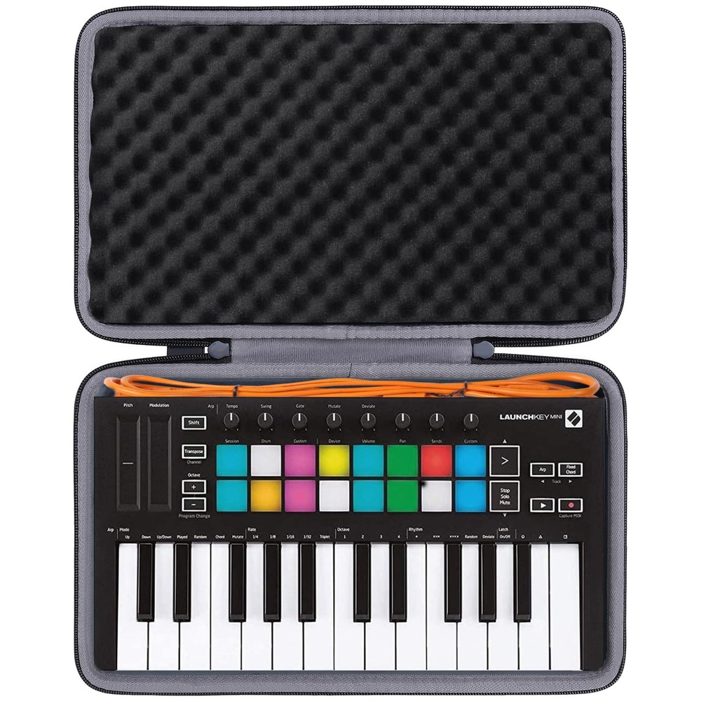 co2CREA Hard Travel Case Replacement for Novation Launchkey Mini MK3 / Black