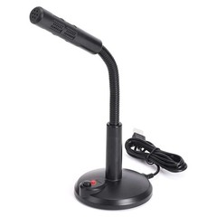 Desktop Mini Condenser Microphone USB Computer Mic Recording For Laptop PC