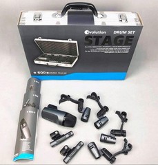 7Pcs Microphones E600 Evolution Drum Set Metal for Stage Musical Instruments