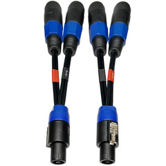CESS-203 Unbalanced 4-Pole Type Speakon Plug Break Out to Dual 2-Pole…