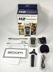 Zoom H2 Handy Recorder Silver Stereo Recording With 2GB SD Card and Accessories