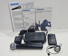 SHURE PGX4 PGX2 (SM58 Mic) PGX1 H6 524-542 MHZ COMPLETE SET WITH COLLAR MIC
