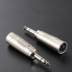 RCA Phono Female Socket to XLR Male Plug RCA Socket to 6.35mm Jack Plug Adapter