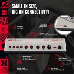 Standalone MPC Sample Sampler with USB-C, Rechargeable Battery & Built-in Mic