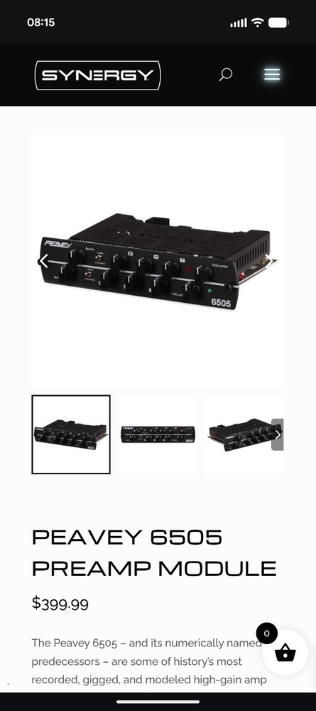 Synergy Peavey 6505 Dual-Channel Tube Guitar Preamp Module