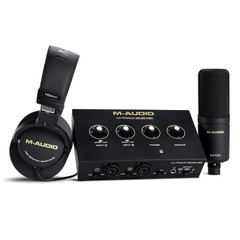 M Audio M Track Duo HD Audio Interface with M100 Condenser Microphone and