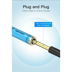 3.5mm Male to 6.35mm Female Audio Headphone Connector Plug Amp Mixer Guitar Jack