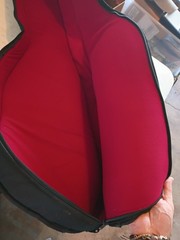 Superior Instrument Cases Gig Zip Bag Back Straps Black / Red Soft Interior 46”