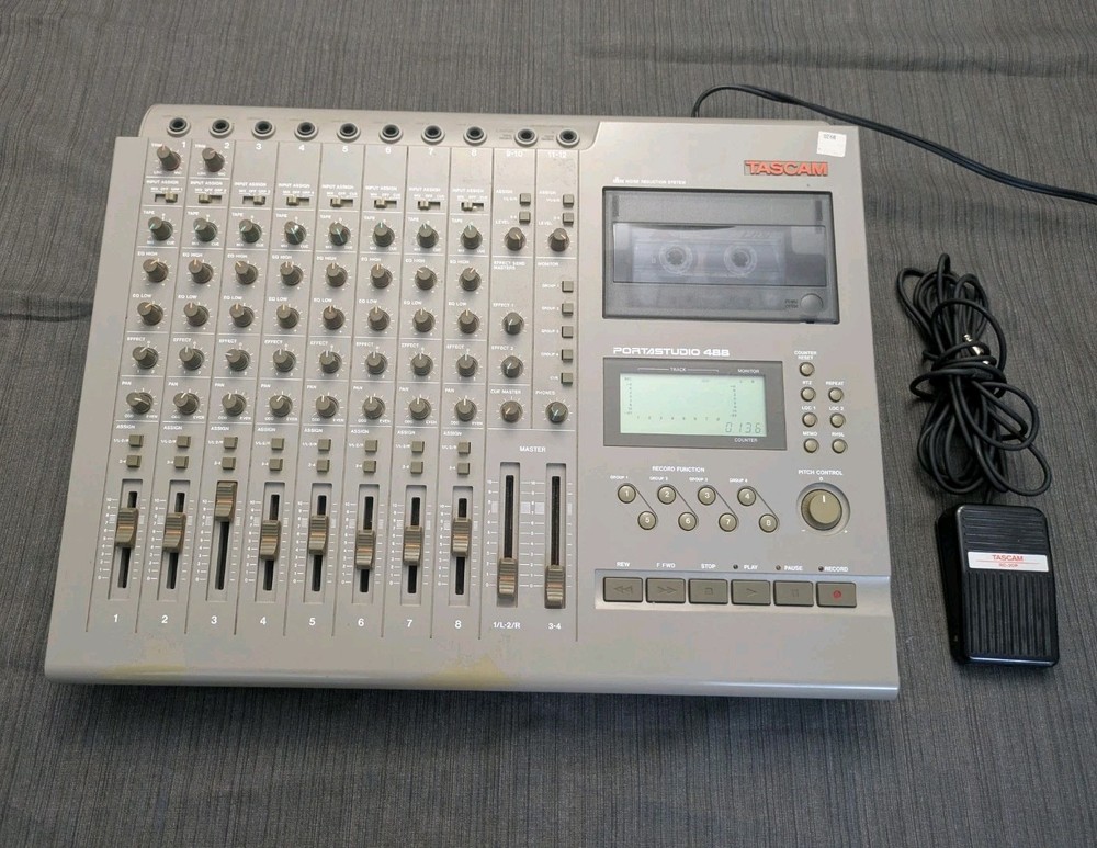 TASCAM 488 PortaStudio 8-Track Cassette Recorder + RC-30P Pedal