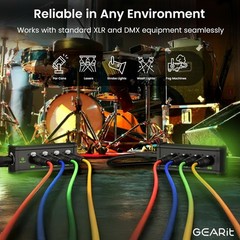 4-Channel XLR/DMX to RJ45 Ethernet Extender for Live Sound & Lighting
