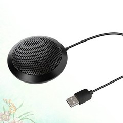 Noise Reduction USB Microphone Desktop Metal Plastic Small Space Saving Black