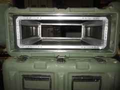 Rackmount 03U x24 Hardigg MAC Rack W/ Wheels Shock Mount 19″ Case Pelican G/D1