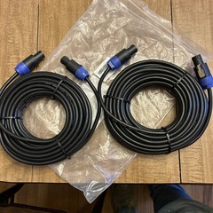 Foboiu Pack Of 2 Speakon Speaker 45ft 1/4 Inch Male Speaker Cables