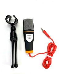 Mini Microphone With Stand Tripod Audio Recording Computer PC Phone Desktop