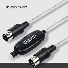 USB IN-OUT MIDI Interface Cable Converter to PC Music Keyboard Adapter Cord