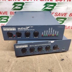 Set of 2- Broadcast Tools SM-III Plus & SS 4.1 III – No PwrCrds – PrwsOn – USED