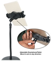 Rockville iStand 9 iPad/iPhone/Phone/Tablet Gooseneck Desktop Stand+Mic Clip