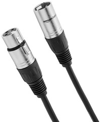 Amazon Basics XLR Microphone Cable for Speaker or PA System, 10 Feet, Black