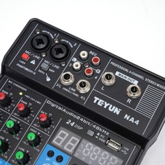 4-Channel Professional Audio Mixer with Bluetooth, USB & DSP Effects