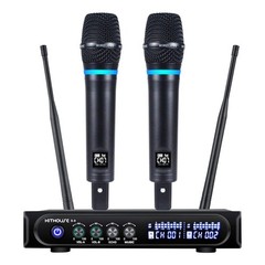 S9 UHF Rechargeable Wireless Microphone System Karaoke Microphone Wireless Mi…