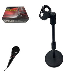 Desktop Microphone Lifting Stand Adjustable Lift Non-slip Mini Round Base