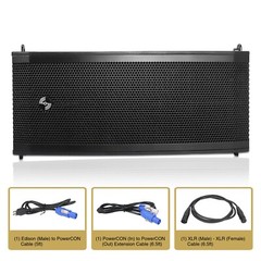 OPEN BOX: Sound Town Dual 6.5″ Active Line Array Speaker ABS (CARPO-LA6PW-R)