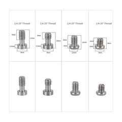 Camera Screw Set 1/420 & 3/816 For DSLR Cage Cheese Plate 24 PCS 617