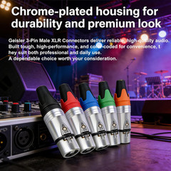 20x XLR 3Pin Male Female Socket Nickel-Plated Housing,Color Flexible Combination