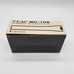 Vintage Teac MC-106 Dynamic Microphone With Box & Manual – Silver & Black