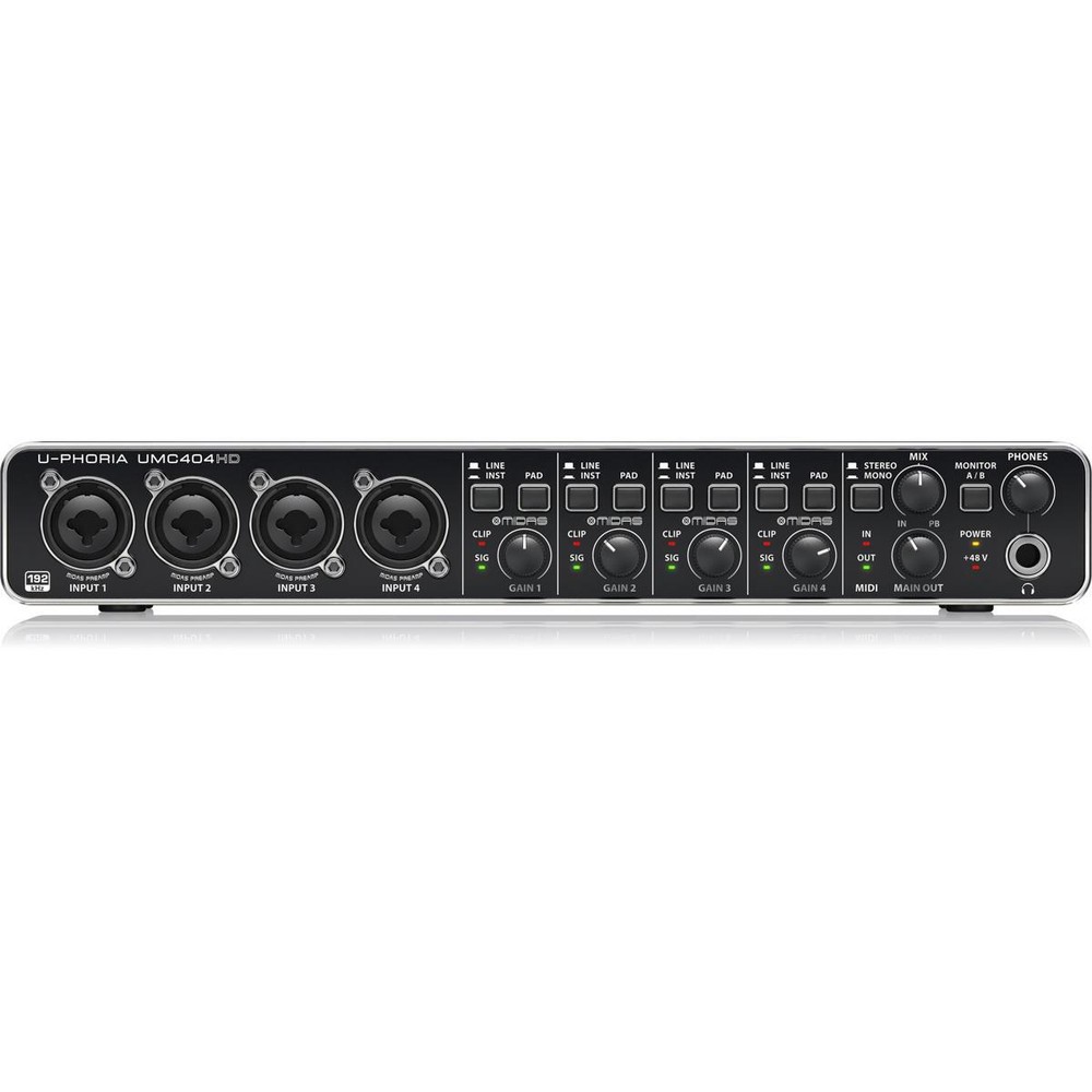 Behringer U-PHORIA UMC404HD – USB 2.0 Audio/MIDI Interface #000-BK102-00010
