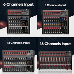 Professional Audio Mixer Bluetooth USB Plug and Play for Seamless Integration
