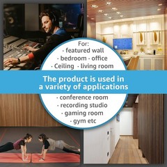 2 Wood Slat Acoustic Panels for Wall and Ceiling – 3D Fluted Sound Absorbing …