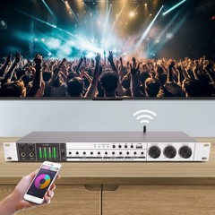 Audio Processor Mixer Anti-Howling Bluetooth USB Optical 25W