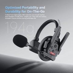 SYNCO Xtalk Xpro2 Wireless Intercom Headset System for 2, 2.4GHz Full-Duplex