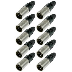 10 Pcs Neutrik NC3MX XLR 3-Pin Male Mic Microphone Cable Connector Adapter Mixer