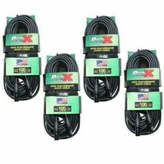 4 XLR Microphone Cables 100 ft High Performance 20 AWG by PROX