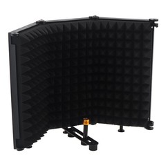 New Microphone Isolation Shield 3-Panel Wind Screen Foldable Sound Absorber