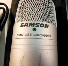 2 Two SAMSON C01U Studio Condenser Microphones w/ Stands, Shock Mounts, Working