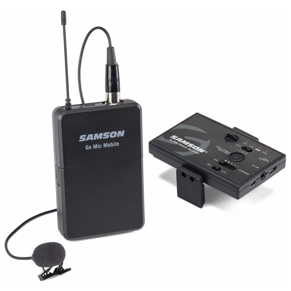 Samson Go Mic Mobile Wireless System with LM8 Lavalier and Belt Pack Transmitter