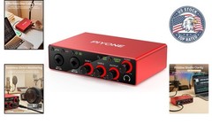 Plug-and-Play XLR Audio Interface with Zero-Latency Monitoring & Elegant Design