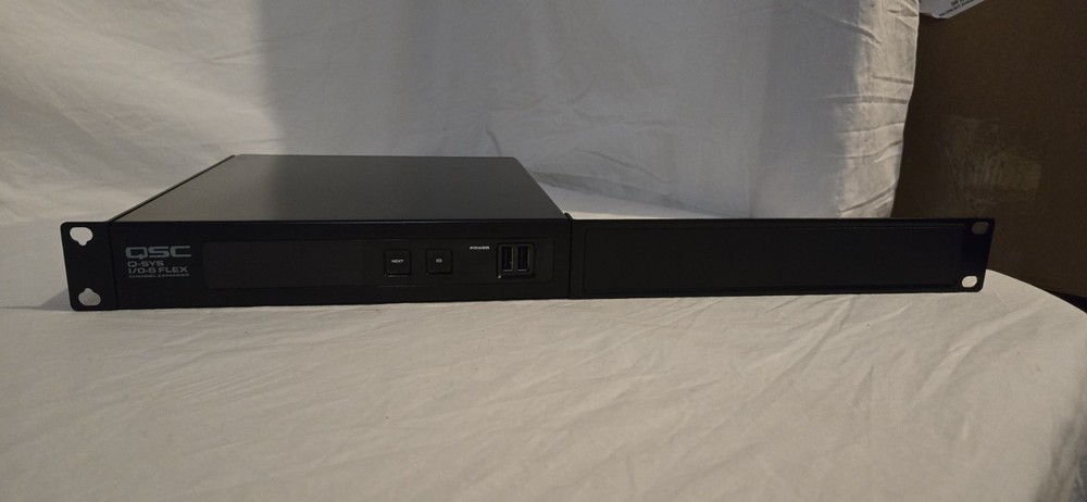 QSC Q-SYS I/O-8 Flex Channel Expander PoE+ Network Audio IO8FLEX — Used, Works